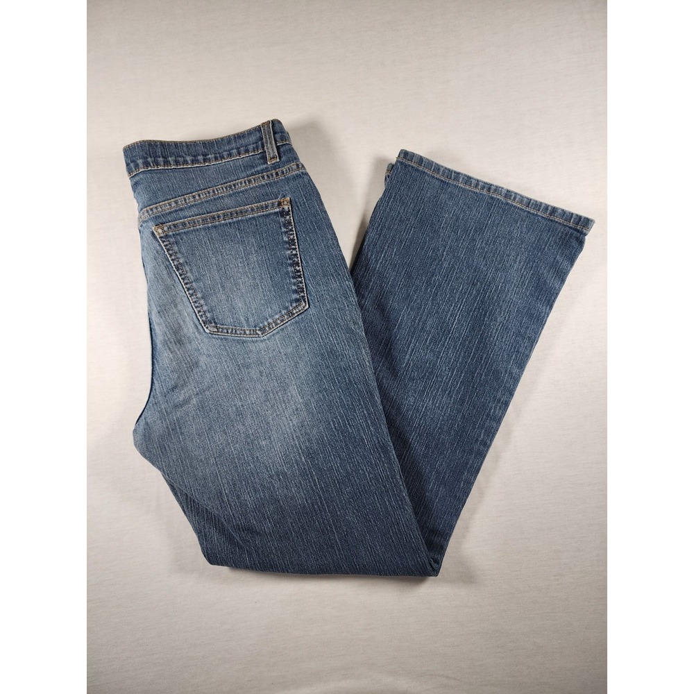 DKNY Y2K Womens 12P PETITES Flare Medium Wash 5 Pocket Denim Normcore 2000s‎